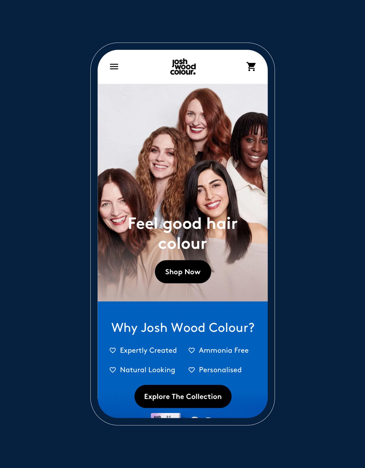 Josh Wood Colour — Website Design