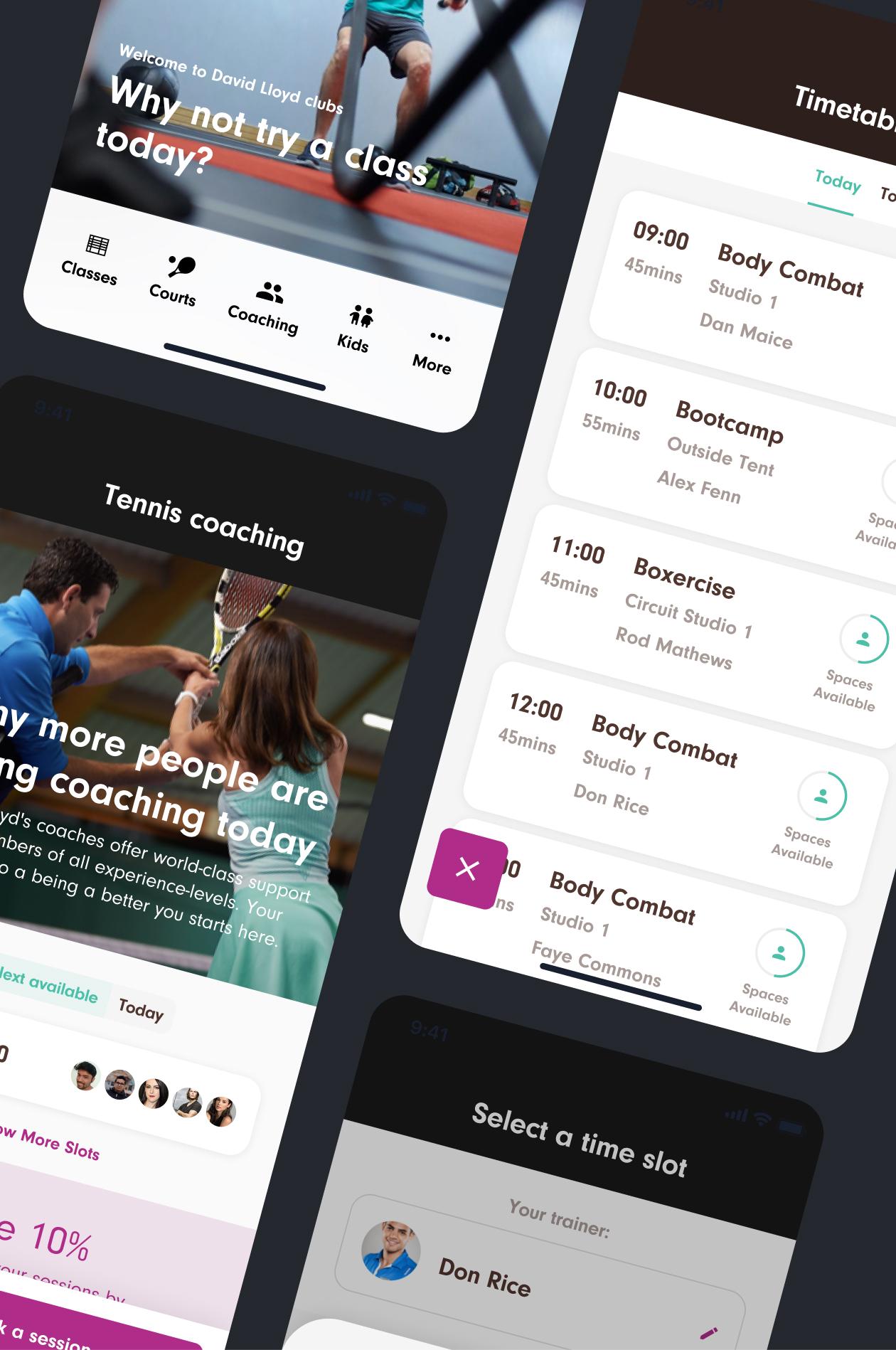 David Lloyd Clubs — App Design
